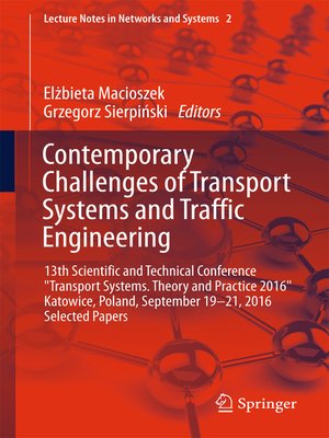cover image of Contemporary Challenges of Transport Systems and Traffic Engineering